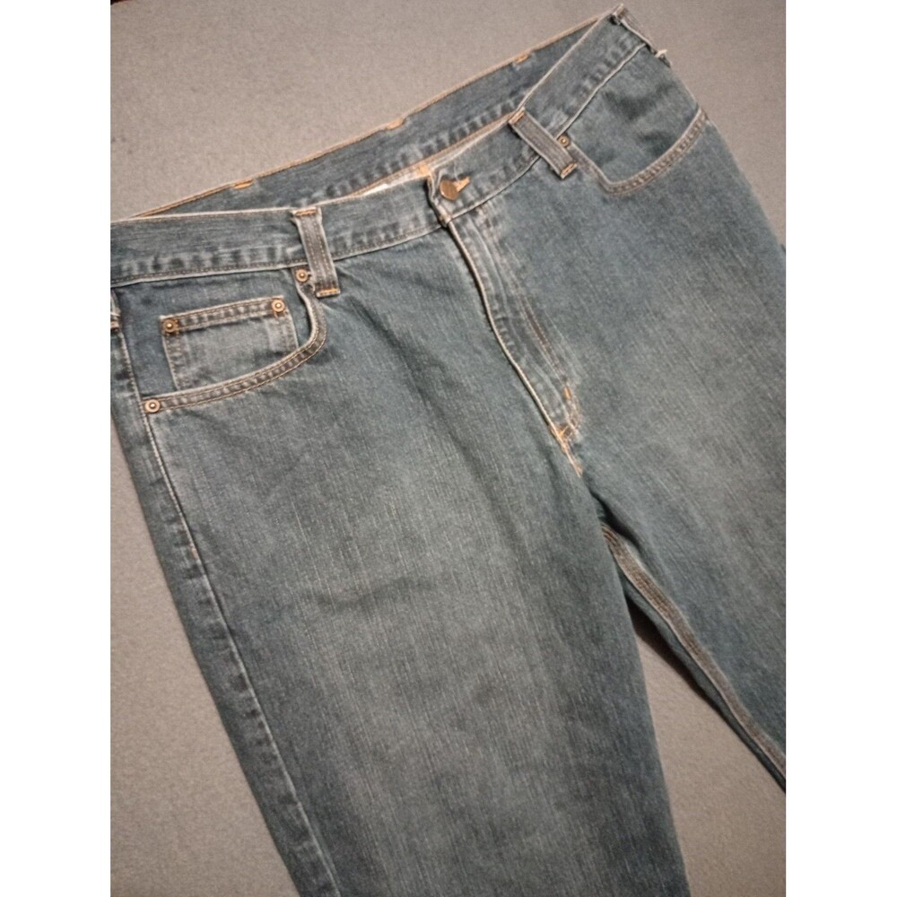 Carhartt Mens Relaxed Fit Dark Wash Denim Jeans 101483-968 Blue 38x30